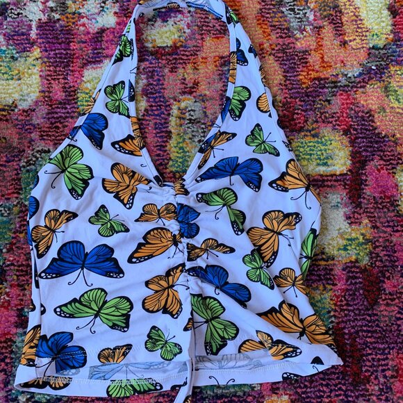 Butterfly Crop Top Rue 21 - Picture 1 of 3